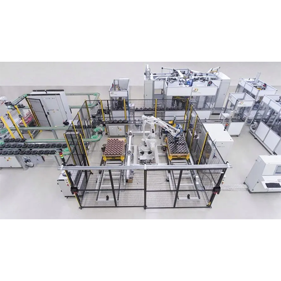 Motor stator automatic loading